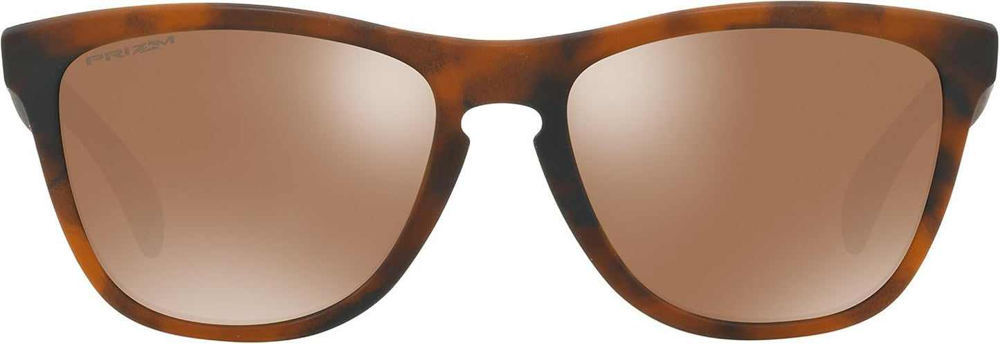 Oakley Frogskins Sunglasses Matte Tortoise with Prizm Tungsten Lens 55mm