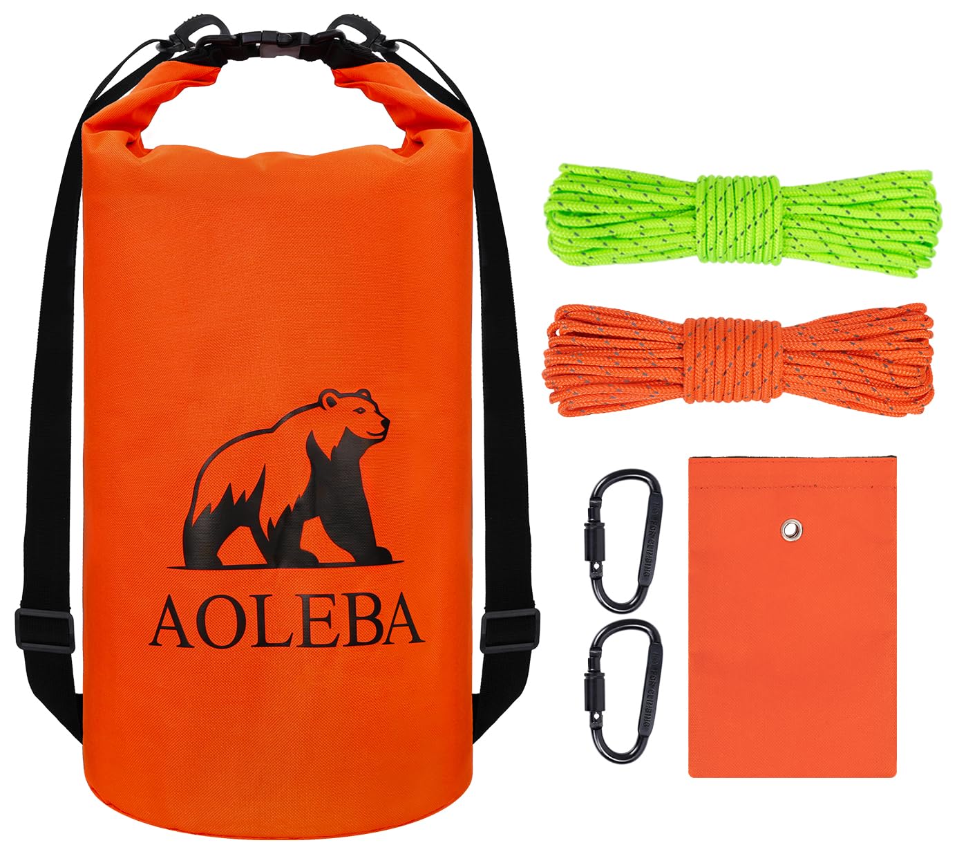 AOLEBA Ultralight Bear Bag Kit - 10L Bear Proof Food Storage for Backpacking & Camping, Includes Reflective Paracord Rope, Survival Gear for Outdoor Adventures