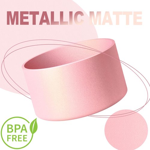 Protective Silicone Boot with Metallic Matte Luster, Compatible with Stanley/Simple Modern 20-40oz Hydro Flask Water Bottle 12-24oz and More Tumblers with 2.8-3in Bottom Anti-Slip Sleeve Cover
