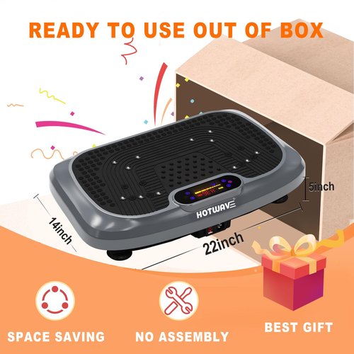 HOTWAVE Vibration Plate Exercise Machine for Lymphatic Drainage, Power Vibrating Plates Platform for Weight Loss - Whole Body Shaker Vibration Plate Machine Home Gym Shaping Fitness Workout