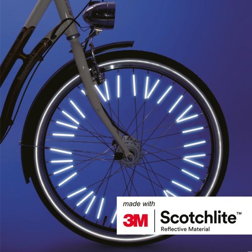 High-Visibility Salzmann Bicycle Spoke Reflectors | 72 Silver 3M Scotchlite Pieces