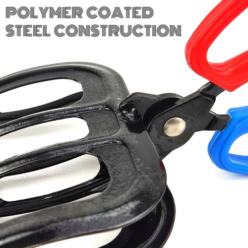 Xloey 3 Claw Fish Gripper,Fish Claw Gripper, Metal Fish Control Clamp,Multifunctional Three Teeth Fishing Pliers Gripper,Fish Fishing Accessories, Black