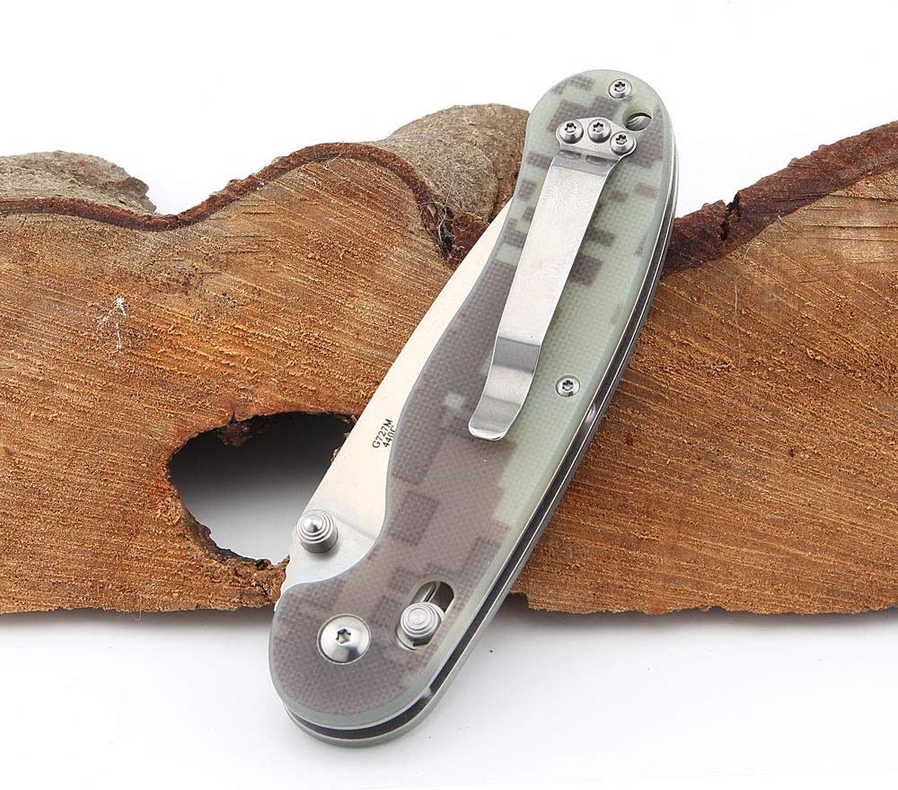 Ganzo G727M-CA Folding Pocket Knife 440C Stinless Steel Blade G10 Handle Camping Hunting Fishing Camping Outdoor EDC Knife (Camouflage)