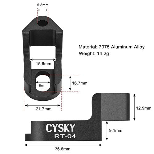 CYSKY Bike C Brake Extension Adapter 406 to 451 Wheelset Conversion Rack for 20 inch Frame (Aluminium Alloy) (Black)