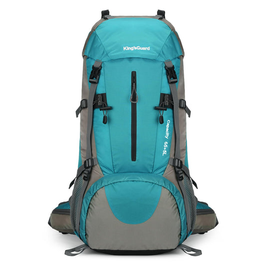 HongXingHai 70L Camping Hiking Backpack with Rain Cover Waterproof Backpacking Backpack for Hiking Treeking Climbing Outdoor (Lack Blue)