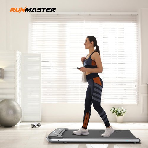 RunMaster Under Desk Treadmill - Portable 320lb Capacity, Quiet, Efficient, Installation Free, Space-Saving Jogging Machine That Transform Your Home/Office into a Fitness Hub Workout - Black