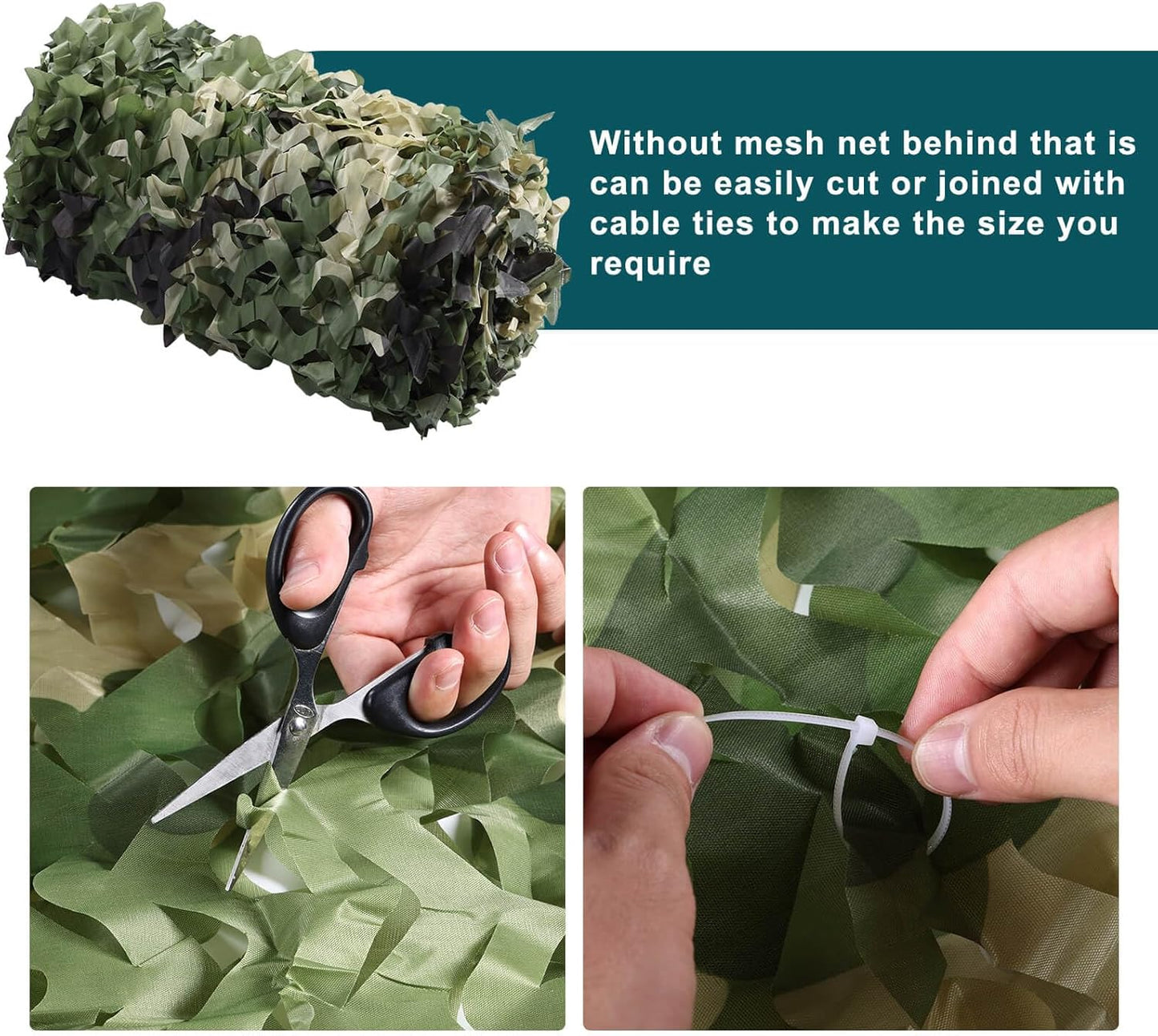 iunio Camo Netting, Camouflage Net, Bulk Roll, Mesh, Cover, Blind for Hunting, Decoration, Sun Shade, Party, Camping, Outdoor