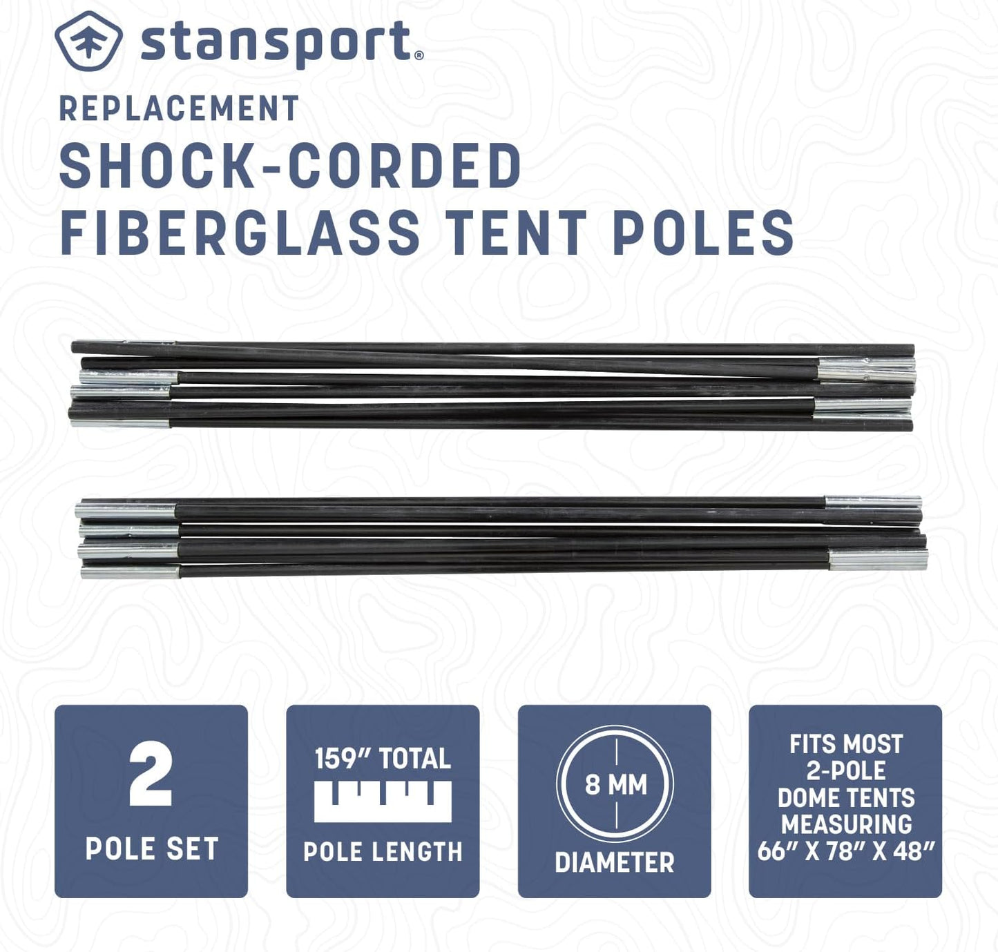 Stansport Shock Corded Poles for #723