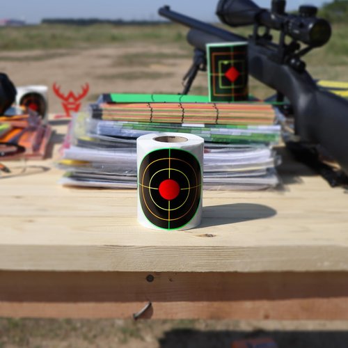 Highwild 4 Inch Splatter Adhesive Bullseye Shooting Target Stickers - Splash Effect of Multiple Colors - 200 Pack