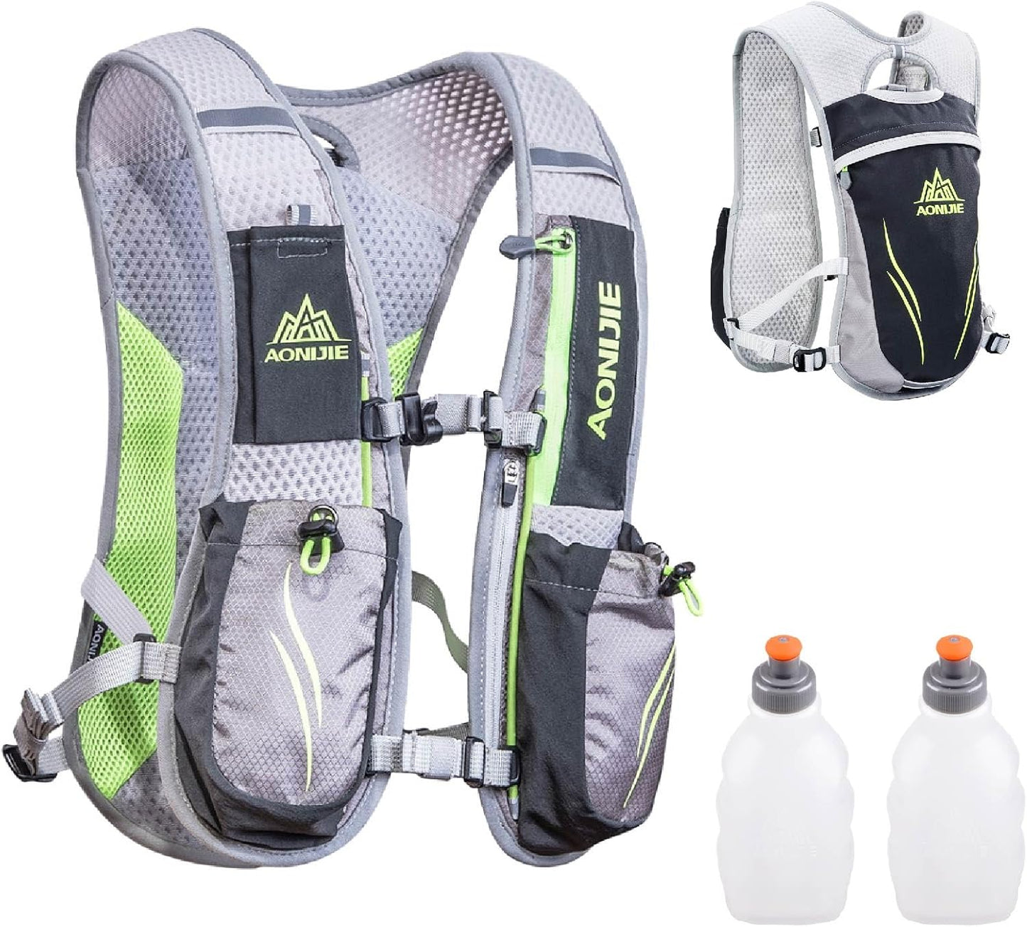 JEELAD Running Hydration Vest Trail Backpack for Women and Men Jogging Trail Race Marathon Cycling Hiking