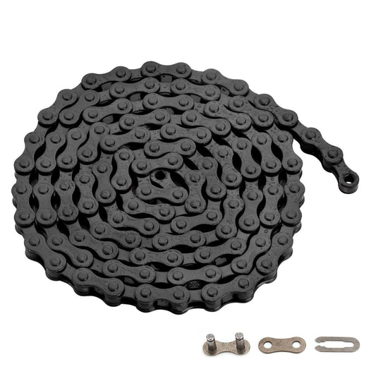 Single-Speed Bike Chain 1/2 x 1/8 Inch, 122 Links (122L, Black, 1)