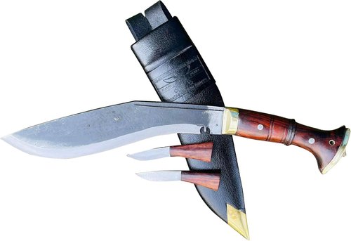 EGKH-100% Handmade & Hand Forged Nepalese Kukri - Typical Village khukuri- 10.5" Full Tang Jungle Blade Khukuri House Nepal