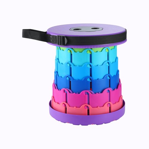 Bestswitches Collapsible Stool for Adults,Portable Retractable Folding Telescoping Foldable Camping Stool Holds 400lbs for Outdoor Fishing Hiking Gardening Travel BBQ