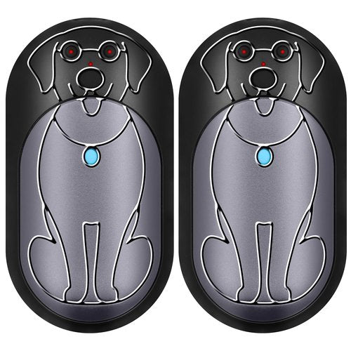 Labrador Dog Rechargeable Hand Warmers 2 Pack, 3000mAh Portable, Ideal Gifts for Men, Christmas, Outdoor Camping, Hunting Accessories (Black Gray, L)