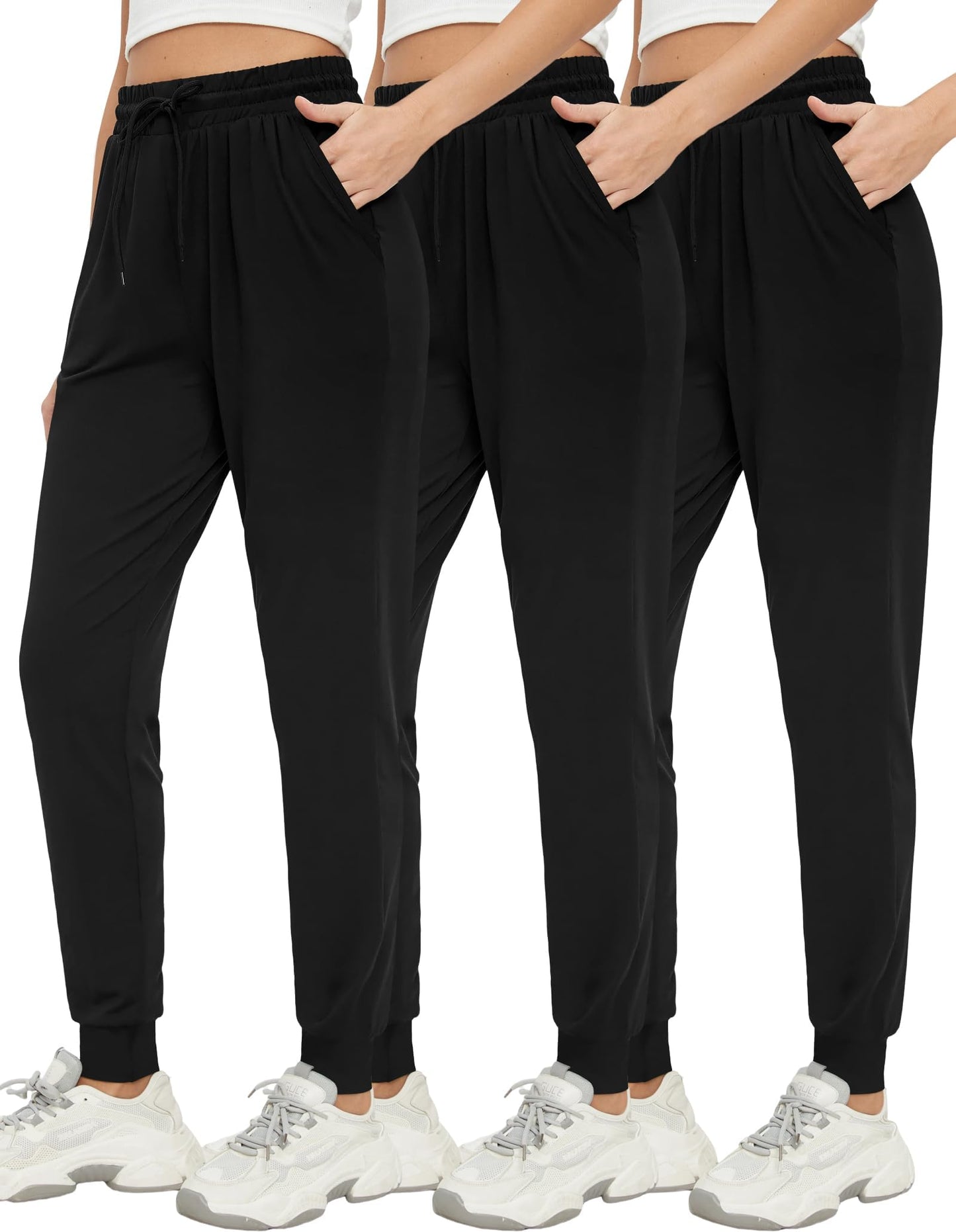 MCPORO Womens Joggers with Pockets & Drawstring-Sweatpants for Women Workout Running Yoga Lounge Pants