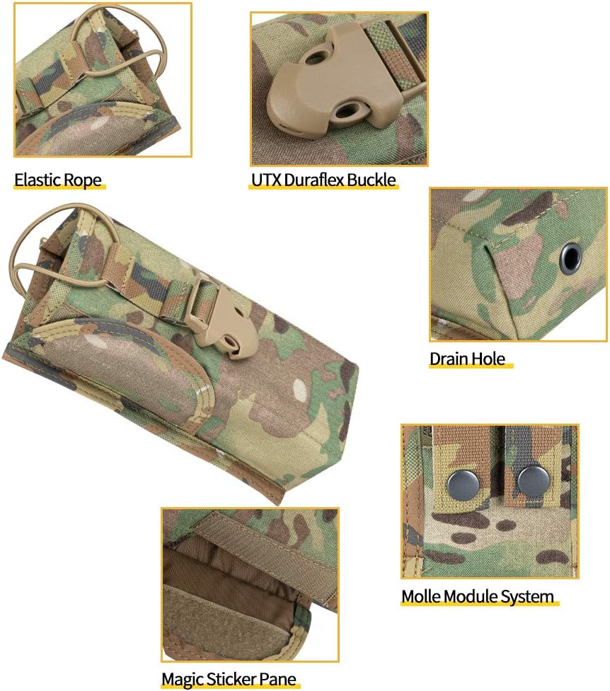 EXCELLENT ELITE SPANKER Tactical Universal Radio Holster Pouch Holder Case Bag Molle Adjustable Military Walkie Talkie Holder