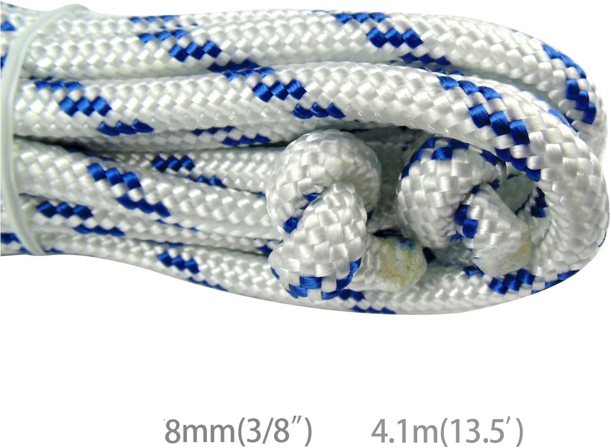 3/8''(8mm) Double Dutch Jump Rope,13.5ftx2 Long Nylon Skipping Rope, Portable, Soft, Comfortable, Durable Rope,Perfect for Gym, School, Group Jumping(1 Pack)