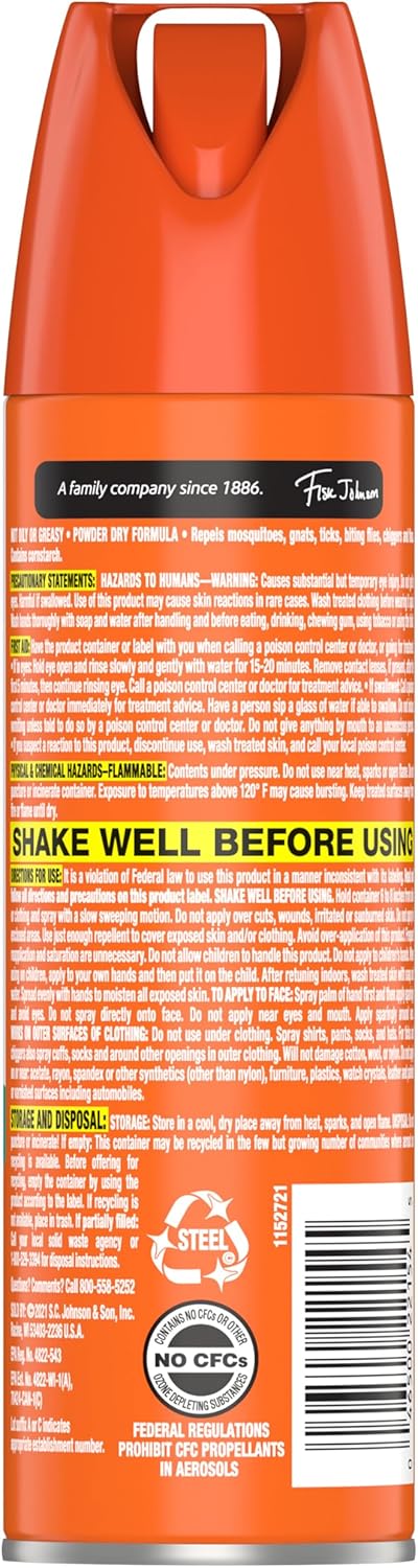 OFF! Family Care Mosquito, Tick, and Insect Repellent, Bug Spray Containing 15% DEET, Protects Against Mosquitoes, 4 Oz, 2 Count