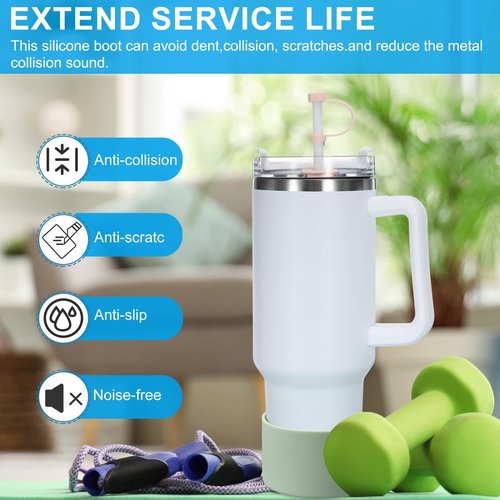 PATIKIL Silicone Boot, 1pcs Bottom Sleeve Protector, Anti-Slip Protective Sleeve for Water Bottle, Car Travel Cup, Transparent Star