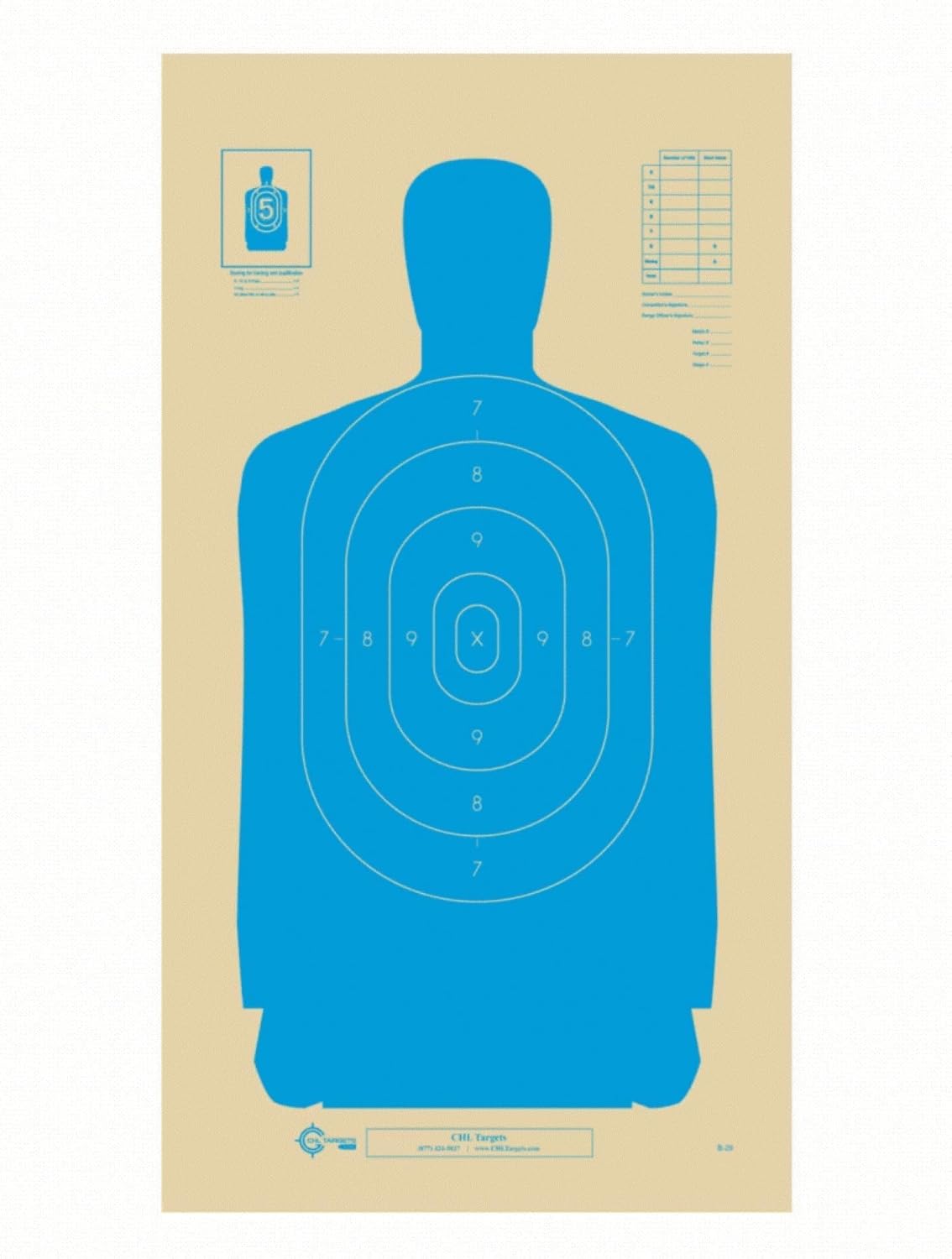 Silhouette Indoor & Outdoor Paper Targets - Pack for Range Shooting