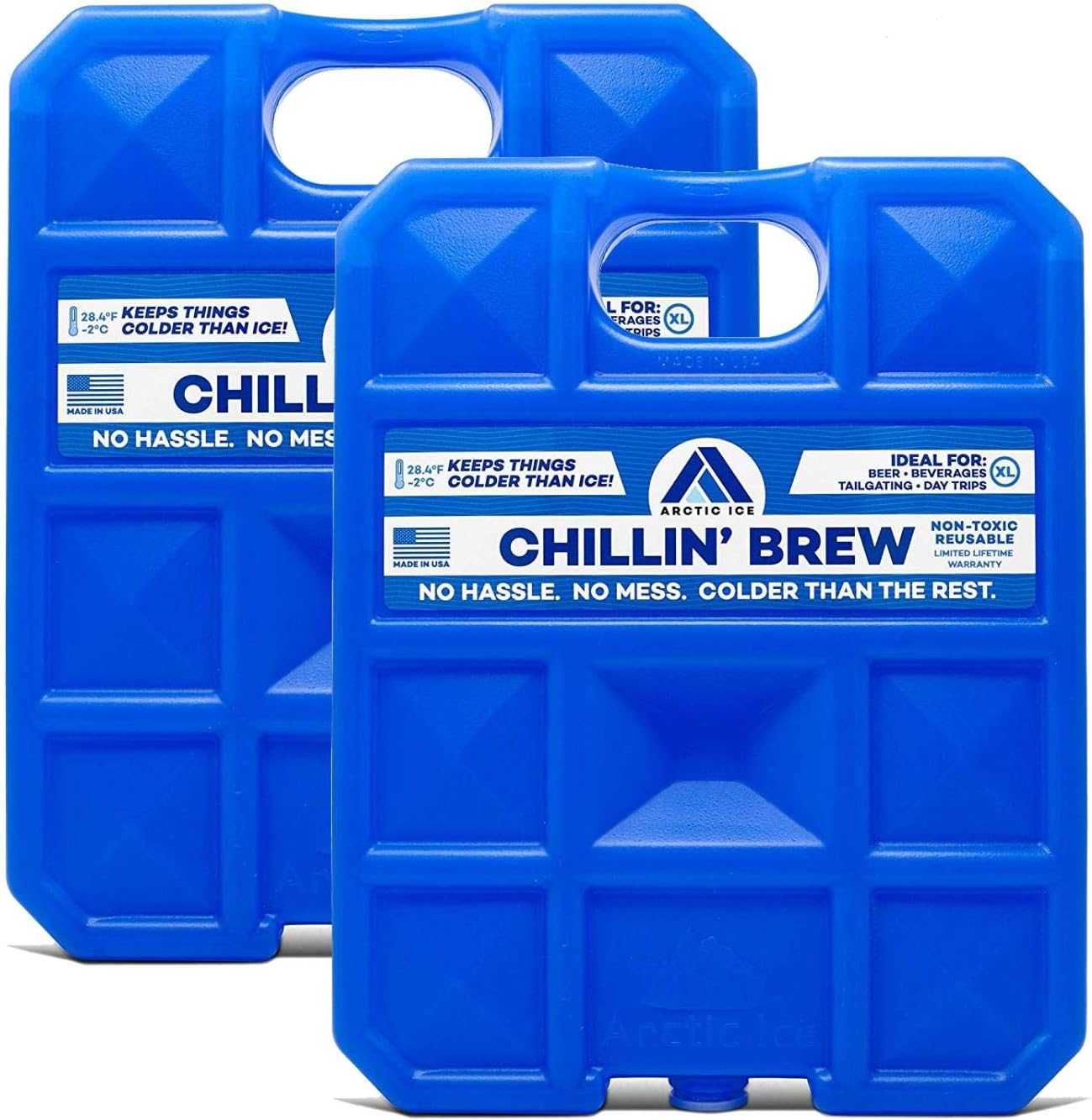 Arctic Ice Reusable Ice Pack - Long Lasting Beverage Cooler Freezes at 28°F