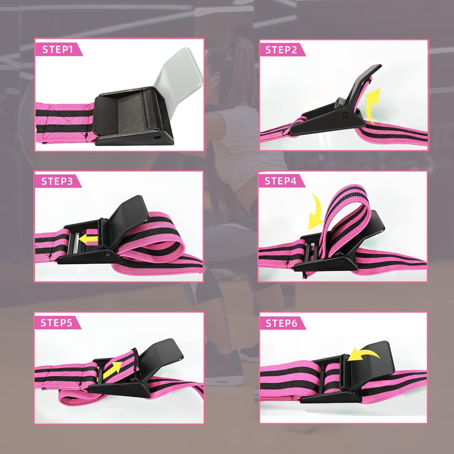 AITINIA Booty Bands, Booty Bands for Working Out,Blood Flow Restriction Bands,Adjustable BFR Training Bands,Best Fabric Resistance Bands for Exercising Your Butt, Squat, Thigh, Fitness (Pink)