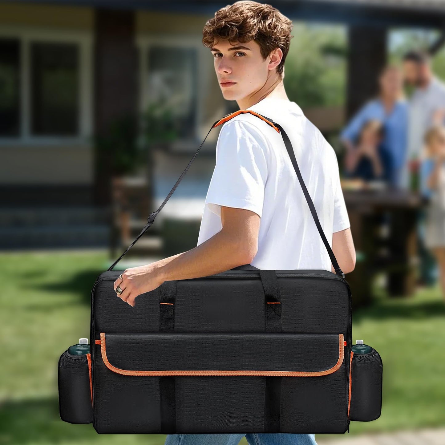 Amerbro Stove Carrying Case Compatible with Coleman, Stove Carry Bag Compatible with Coleman Gas Camping 2 Burner Stove, Triton Stove, for Camp Chef Everest 2 Burner Stove Camp Stove