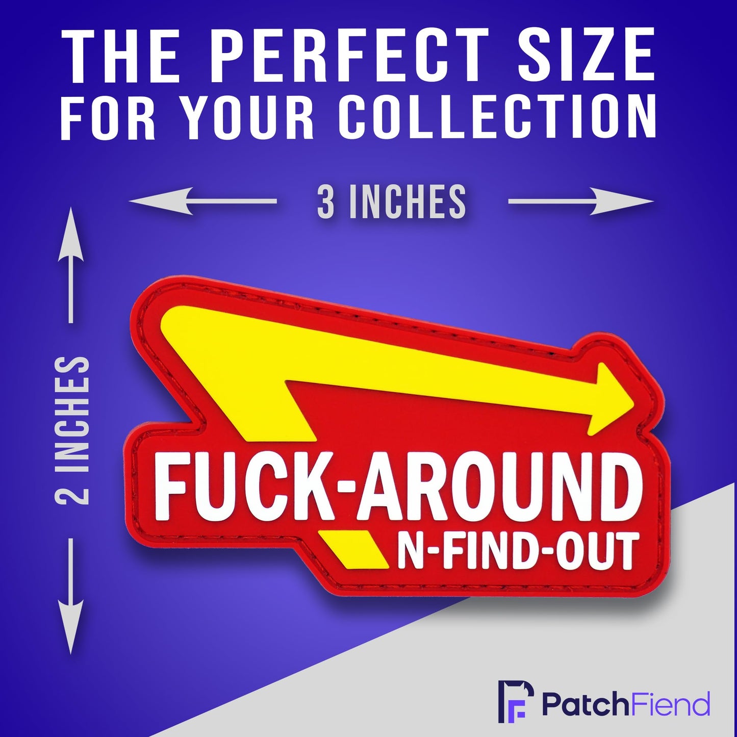 FAFO PVC Morale Patch - Hook Backed, Fast Food Style for Military Backpack and Gear - Ideal for Meme Aficionados, Hamburger Lovers & Funny Patch Fans - Humorous Custom Patches