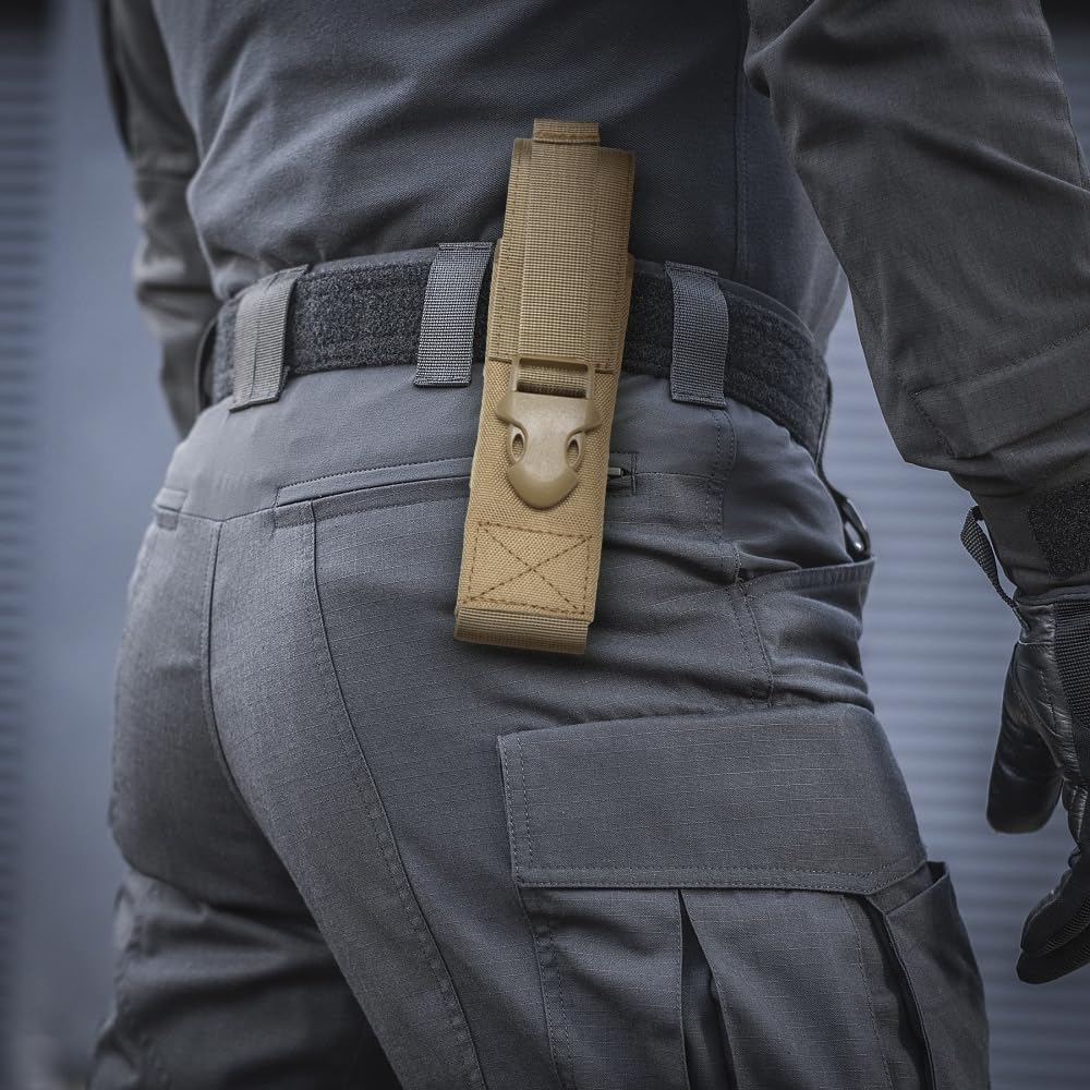 Tactical Flashlight Pouch, Flashlight Belt Carry Case Portable Nylon Tool Pouch for Camping, Hunting, Hiking, Mountaineering
