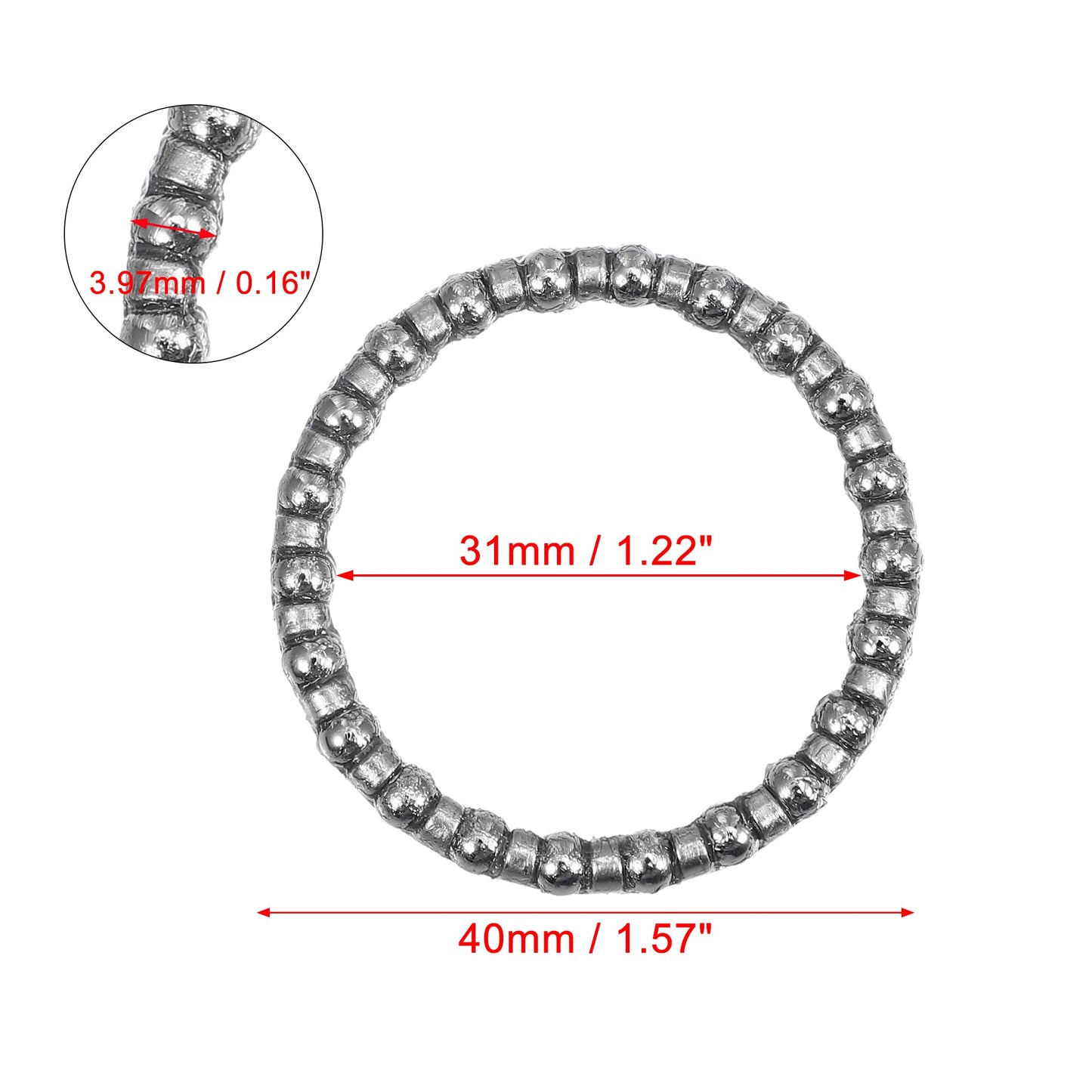 X AUTOHAUX 2 Pcs 3.97mm x 22 Ball Bearings Cages Crank Bearings Wheel Bearing Retainer for Bicycle