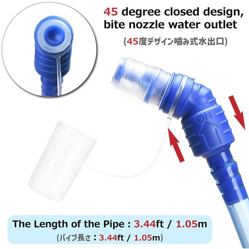 Azarxis Hydration Bladder Water Reservoir Leakproof 1L 1.5L 2L 3L BPA Free Hydration Pack Replacement for Running Walking Hiking Biking Climbing Cycling (PEVA - 1.5L)