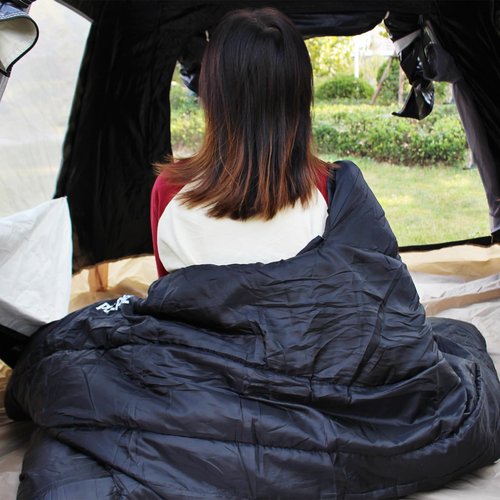POEPORE 0 Degree Sleeping Bag 100% Cotton Flannel XXL Cold Weather Winter Oversized Sleeping Bag for Adults Camping Zero Degree Big and Tall with Compression Sack