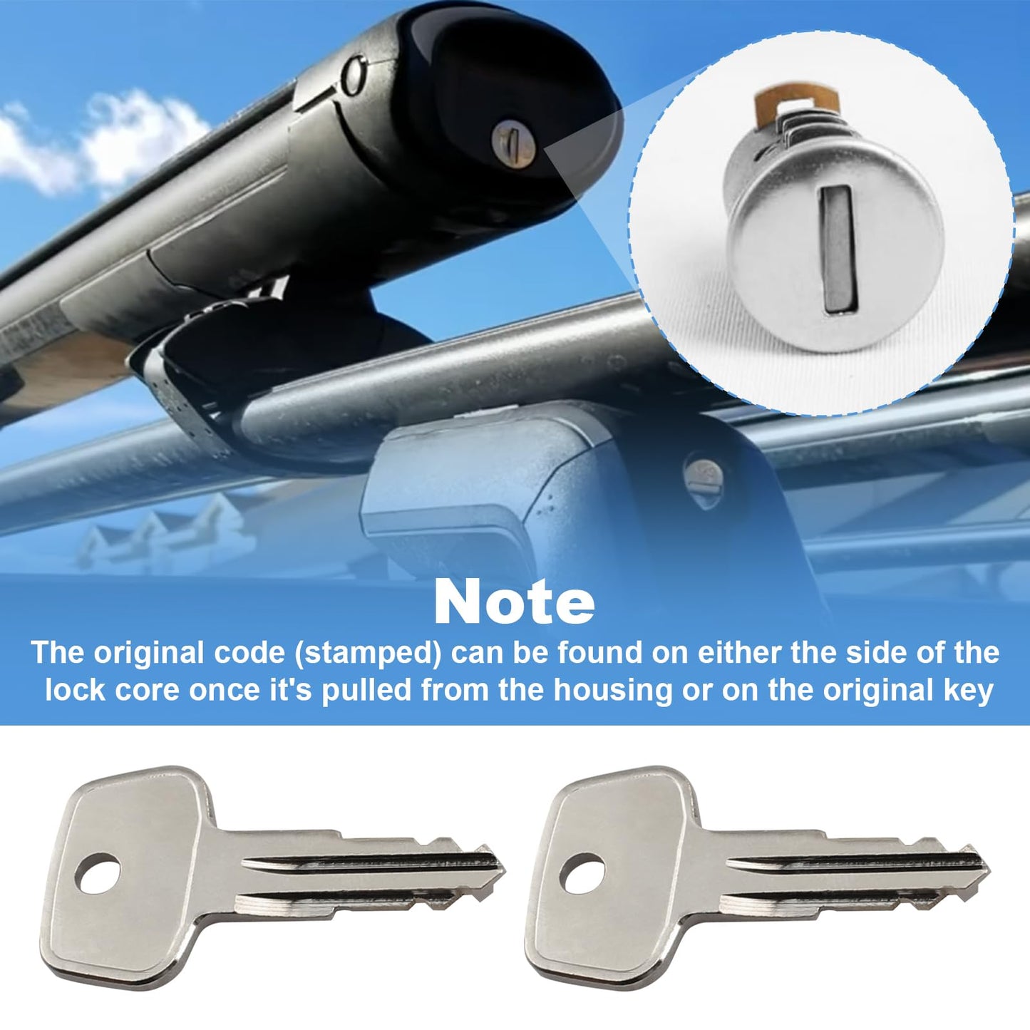 A131 SKS roof Rack Key,Yakima Replacement Key,Replacement Keys for Yakima SKS Ski,Roof,Cargo Box,Carrier Racks and Crossbars with Code Series A131[2 Pack]