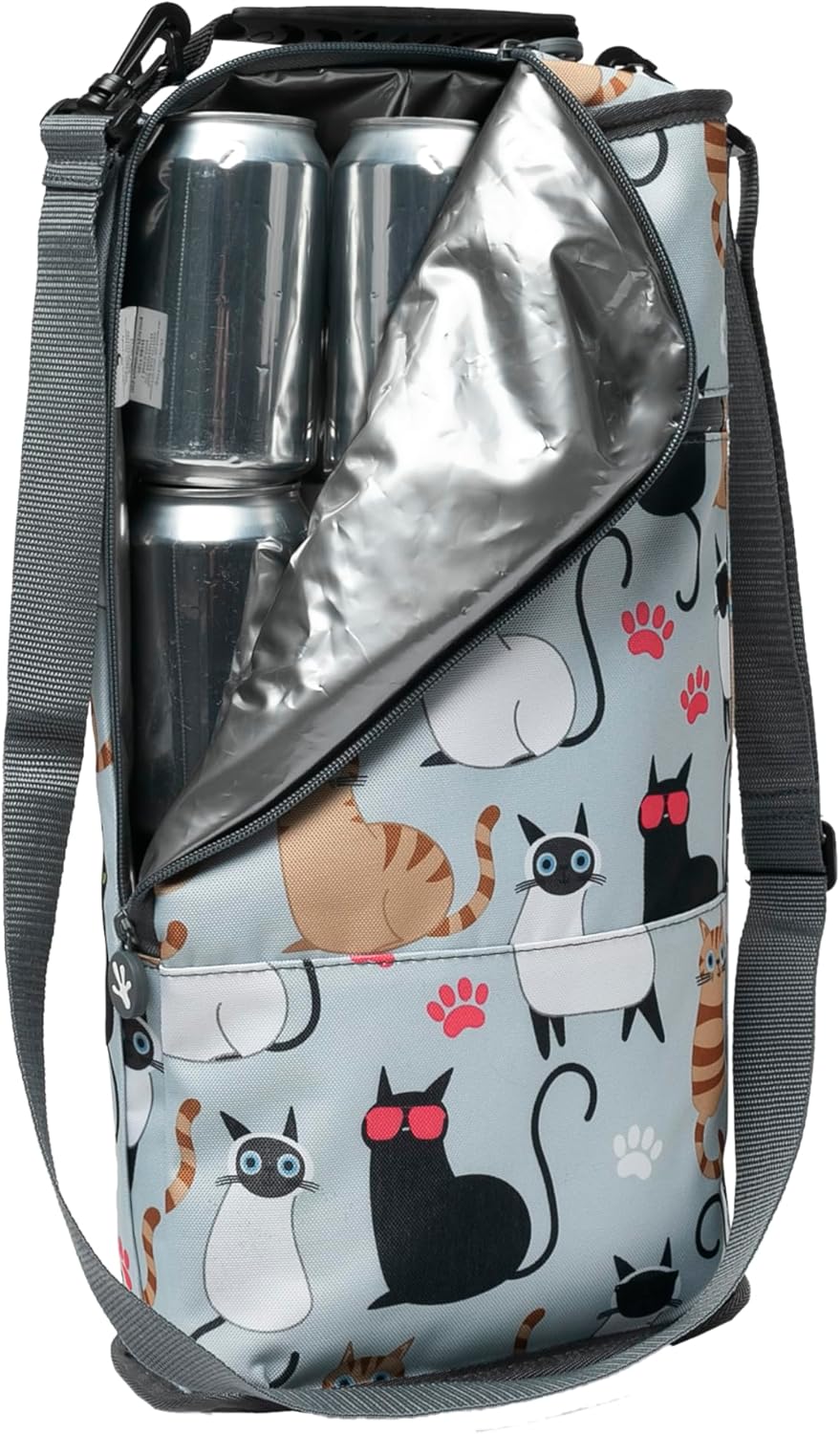 geckobrands Verticool Cooler - Insulated Portable Soft Cooler Bag with Adjustable Shoulder Strap, Holds 9 Cans or 2 Wine Bottles, Perfect for Beach, Picnics, and Outdoor Activities