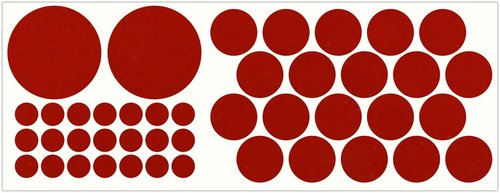 LiteMark Reflective Assorted Circle Stickers-Pack of 43 Pcs(2 Inch, 1 Inch, 1/2 Inch)