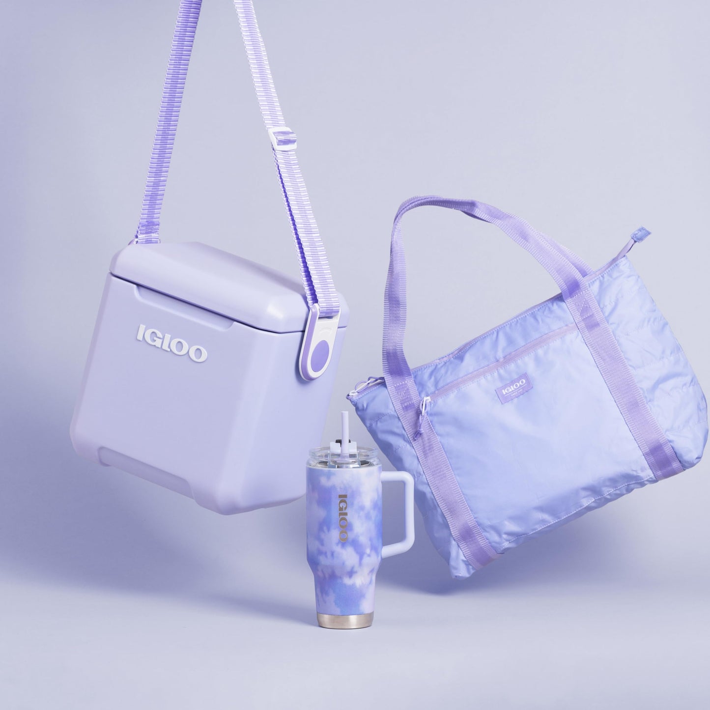 Igloo Lilac Breeze 11 Qt Tag-Along Too Strapped Picnic Style Cooler