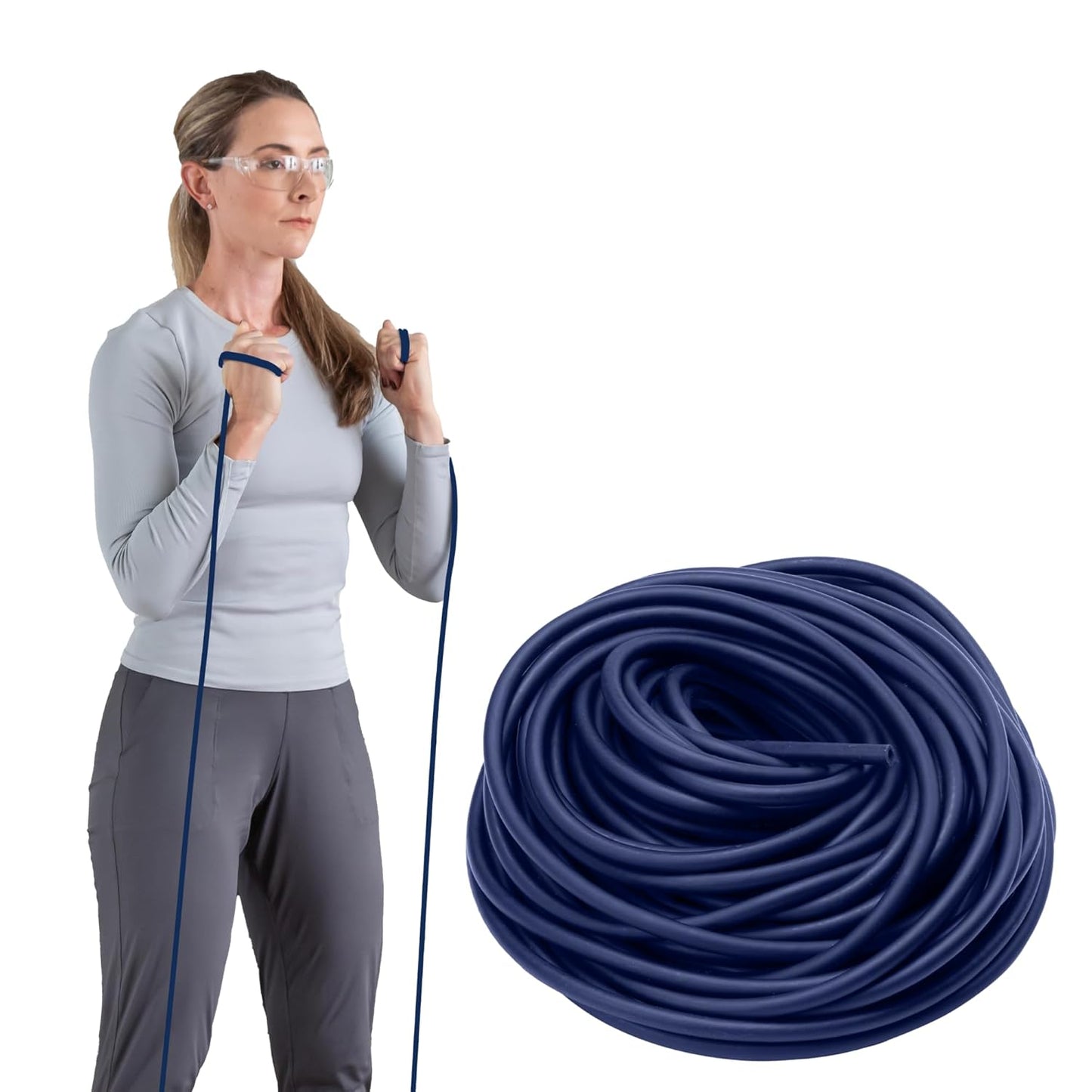 THERABAND Latex Resistance Tubing, Green, Heavy, Level 3, 100 ft Roll, Professional Grade Resistance Band for Exercise, Upper and Lower Body Workouts, Cut-to-Length, Color-Coded Levels