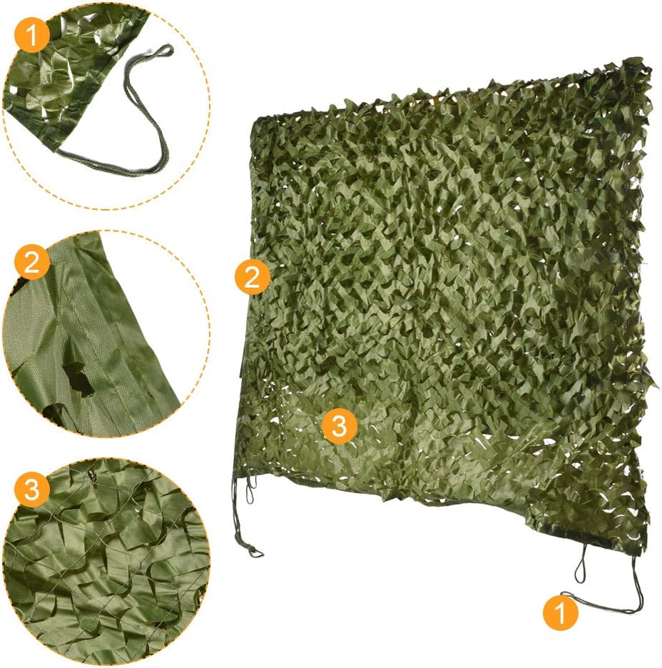 HYOUT Camo Netting Camouflage Net Bulk Roll for Hunting Blinds Ghillie Sunshade, Camping, Military Party Decoration