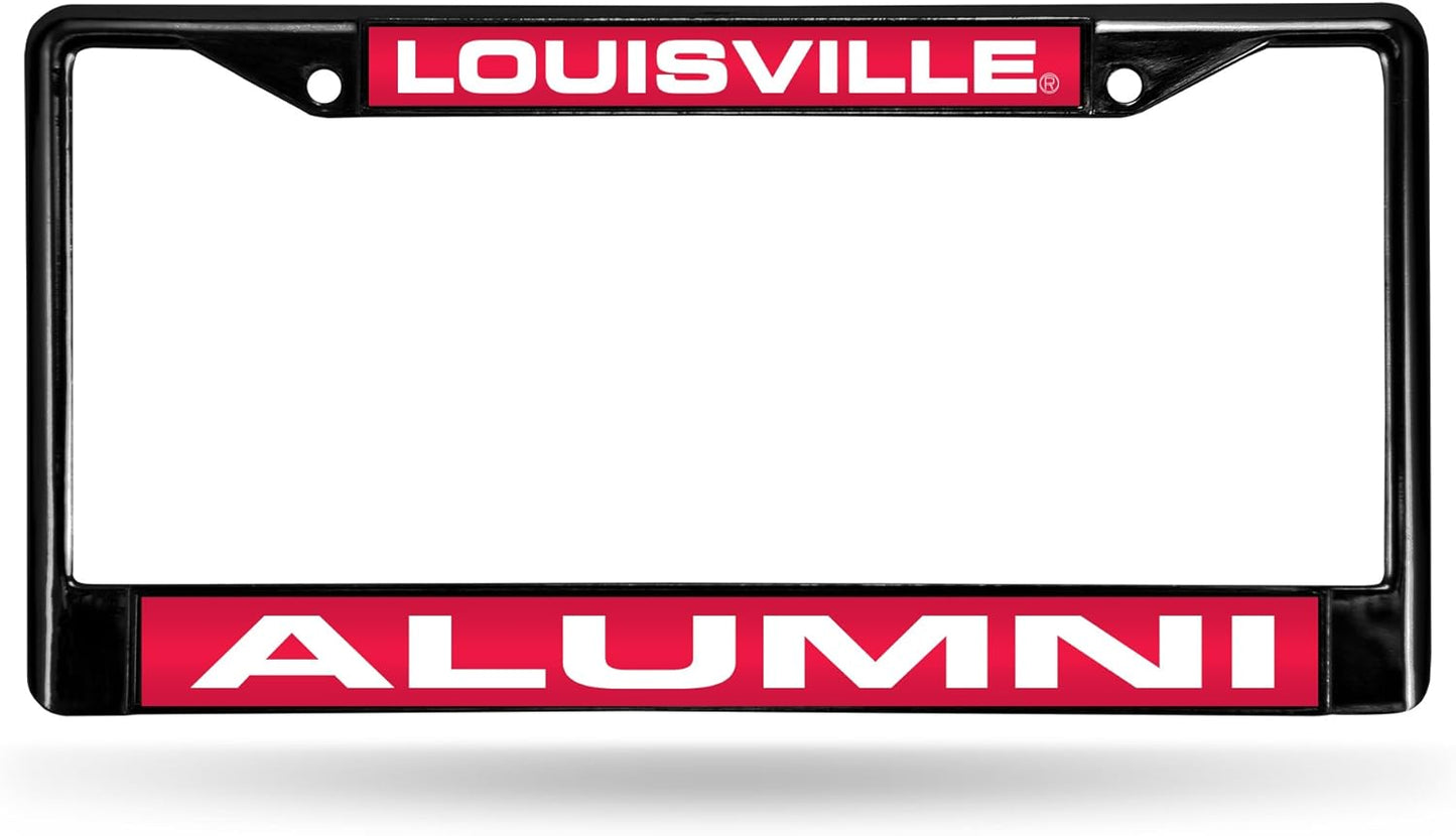 NCAA Black Laser Cut Chrome License Plate Frame for Car/Truck/SUV - 12x6" Auto Accessory