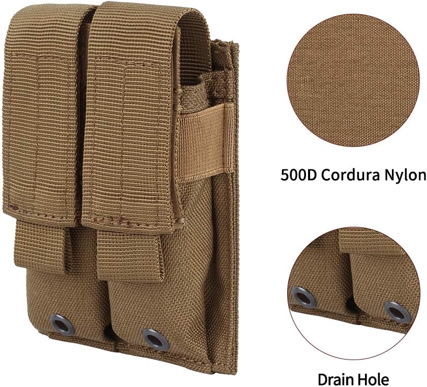 EXCELLENT ELITE SPANKER Molle Single/Double Pistol Mag Pouch Tactical Magazine Pouch Tool Organizer Holder