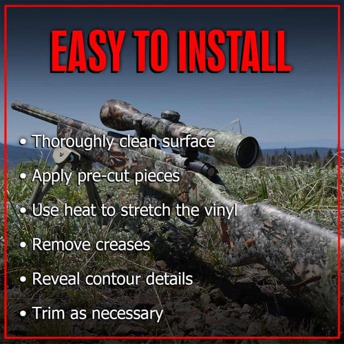 GunSkins Waterproof Rifle Skin Wrap - Precut Vinyl for Airsoft AEG - Easy Install, Matte Finish