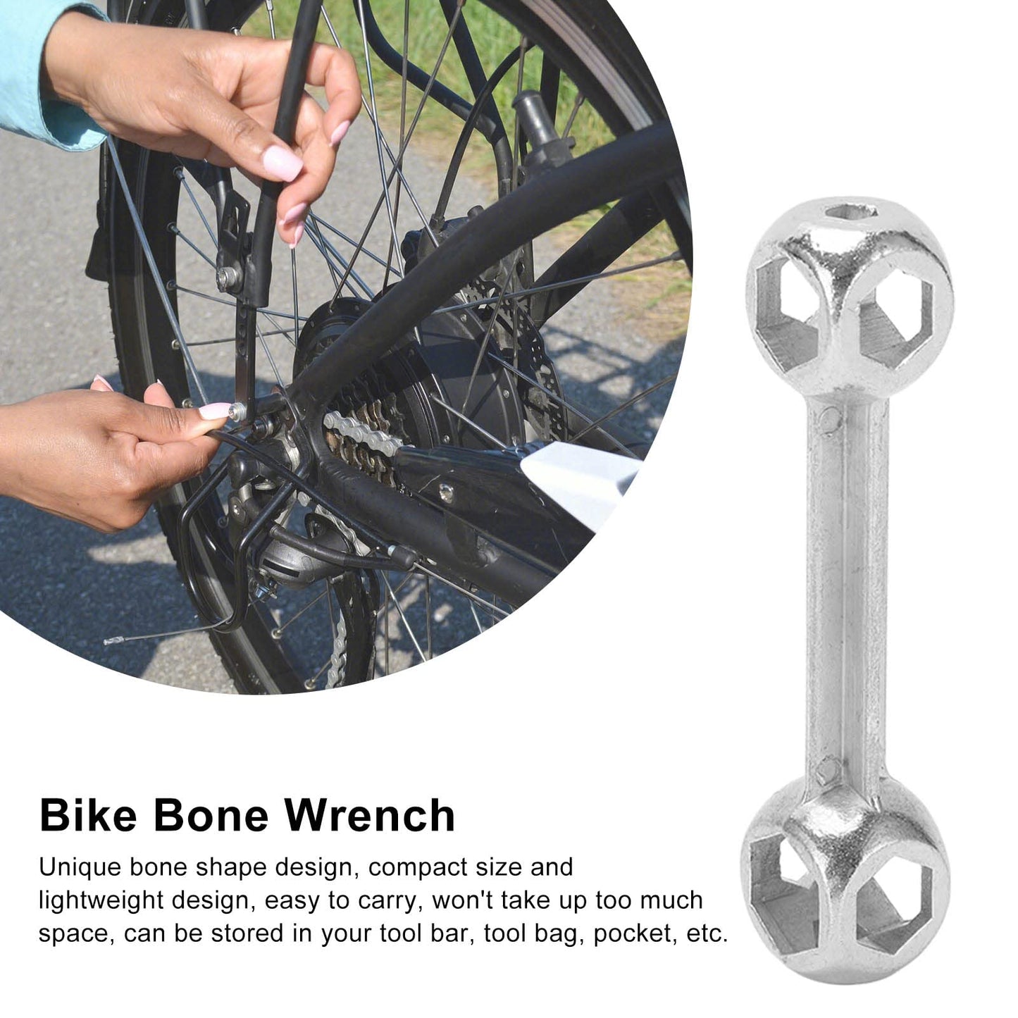 VBESTLIFE 10 in 1 Wrench, 6‑15mm Hex Bone Wrench Repair Tool