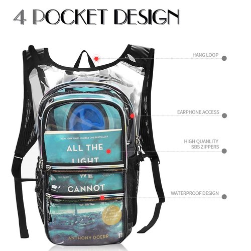 CITCAR Hydration Pack, Water Backpack with 3L Hydration Bladder Lightweight Insulation, Festival Essential, Rave Hydration Backpack, Hydropack Backpack for Rave, Hiking, Biking, Running, Festival Gear