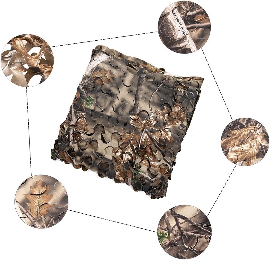 AUSCAMOTEK Camo Netting for Hunting - Camouflage Netting for Blinds, Tree Stands, and Turkey Hunting