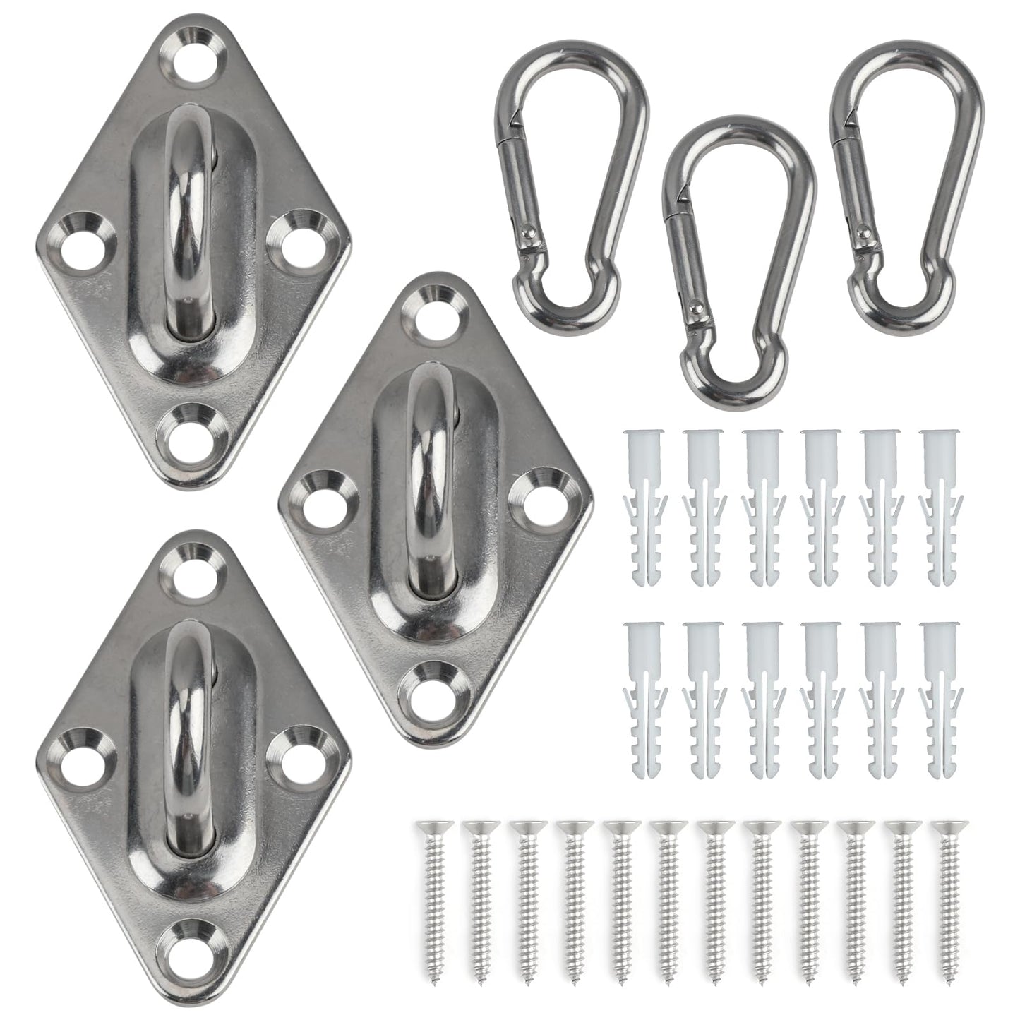 3 Pack Resistance Band Wall Mount, Exercise Anchors Hooks for Wall, Space Saving Workout Resistance Bands for Beginners, Athletes, Fitness Enthusiasts, Home Gym, Suspension Trainer, Stretching