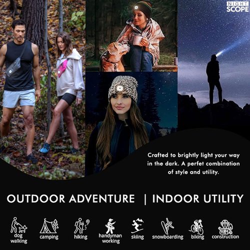 Night Scope Reflective Sling/Fanny Pack with Removable Rechargable LED Light - Black