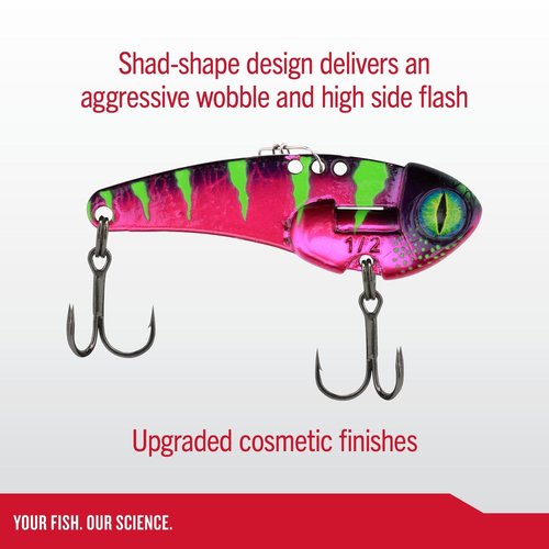 Berkley ThinFisher Fishing Lure, Vegas Mistake, 1/4 oz, Upgraded Cosmetics, Integrated Rattle Chamber, 3 Pull Points with Quick Change Snap, Custom Fusion19 Trebles