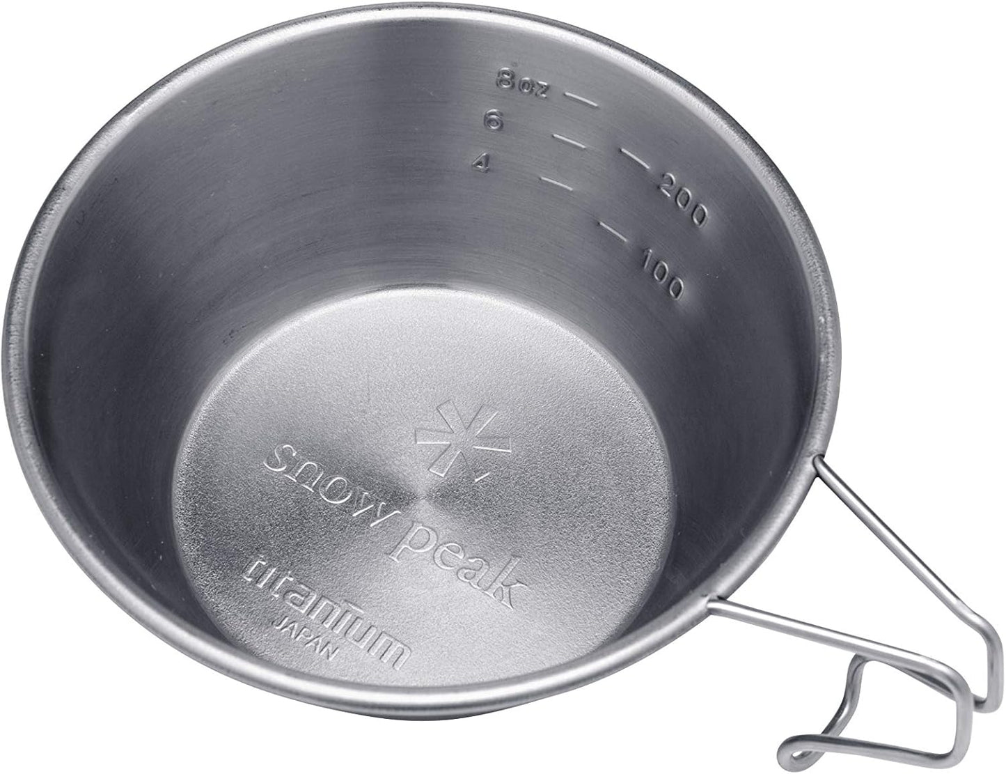Snow Peak’s Titanium Sierra Cup, E-104, Japanese Titanium, Lifetime Product Guarantee, Lightweight, Compact for Camping or Backpacking