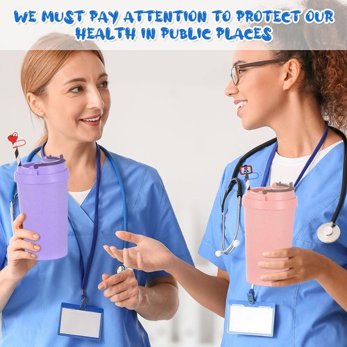 XLSXEXCL 50 Pcs Nurses Straw Cover Caps Compatible with Stanley Cup, Silicone Cute Reusable Straw Toppers Compatible with Stanley Cup Accessories 10mm