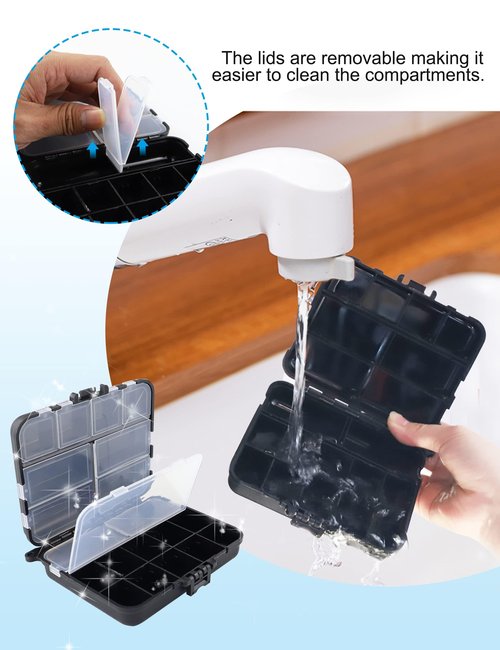 Hlotmeky Small Tackle Box Organizer 4 Pack Mini Tackle Boxes Plastic Fishing Organizer Tackle Storage Containers Kayak Fly Boxes